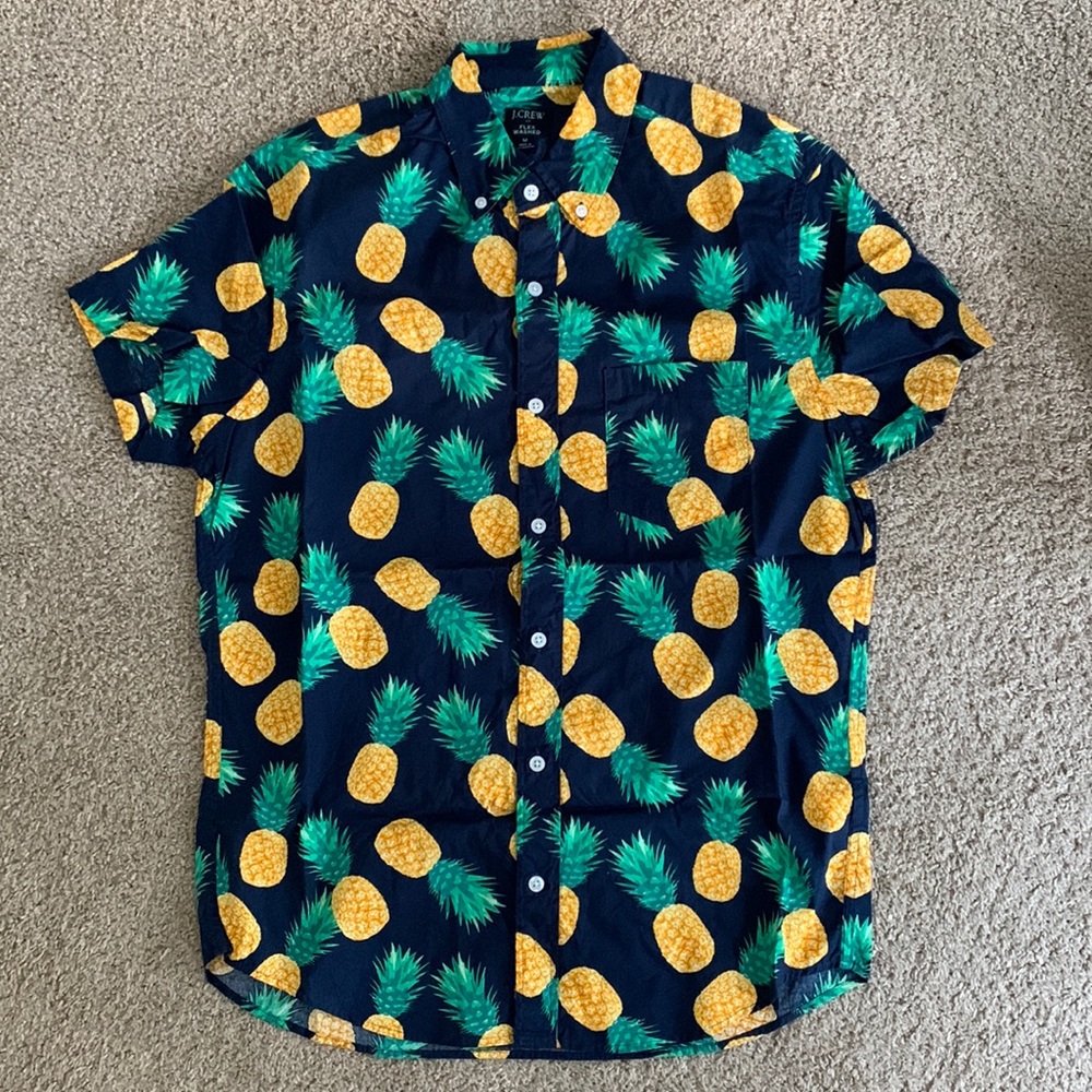J Crew Pineapple Button Down Shirt
